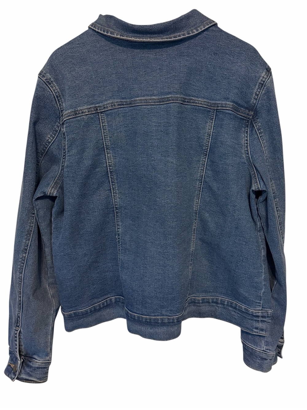 Market & Spruce Camila Boyfriend Blue Denim Trucker Jacket - Size XL - Picture 5 of 7
